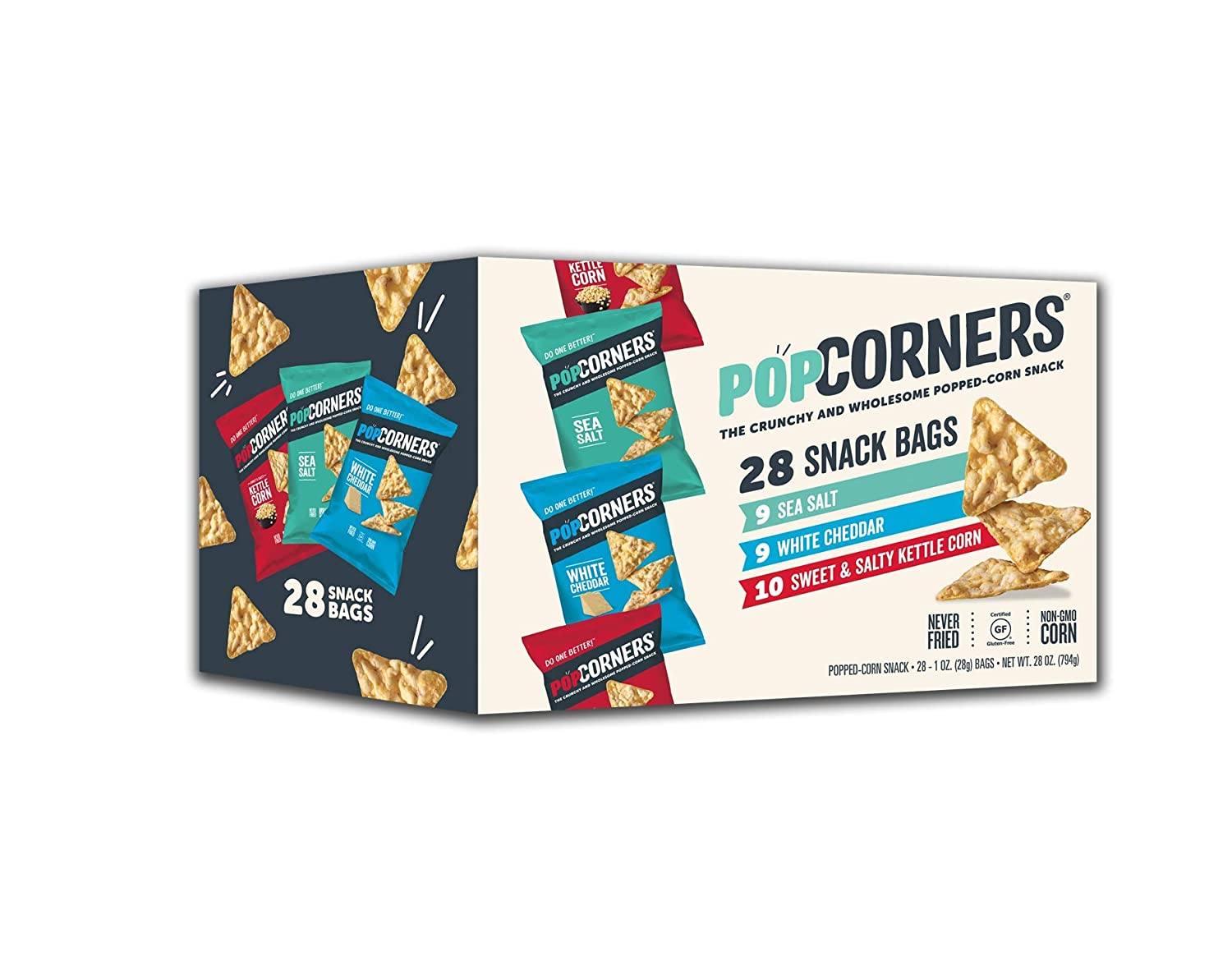 Popcorners - The Crunchy and Wholesome Popped-corn Snack Popcorners Variety 1 Oz-28 Count 