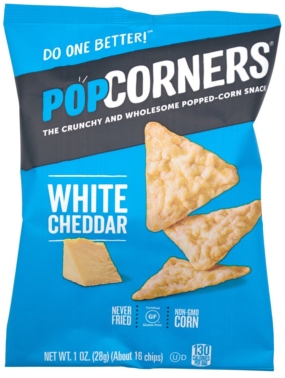 Popcorners - The Crunchy and Wholesome Popped-corn Snack Popcorners White Cheddar 1 Ounce 