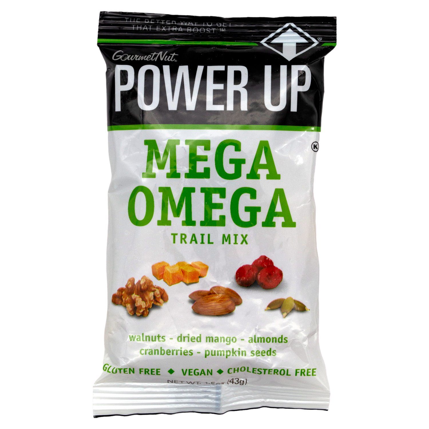 Power Up Trail Mix Gourmet Nut Mega Omega 1.5 Ounce 