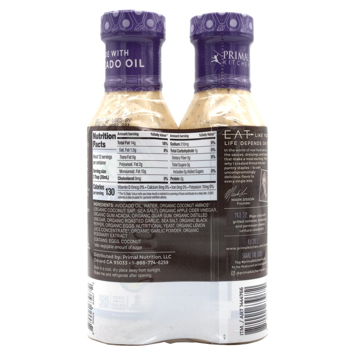 primal kitchen ranch dressing Primal Kitchen Dressing & Marinade — Snackathon Foods