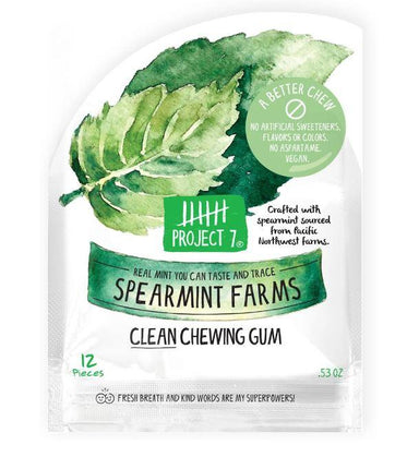 Project 7 Clean Chewing Gum Project 7 Spearmint Farms 0.53 Ounce 
