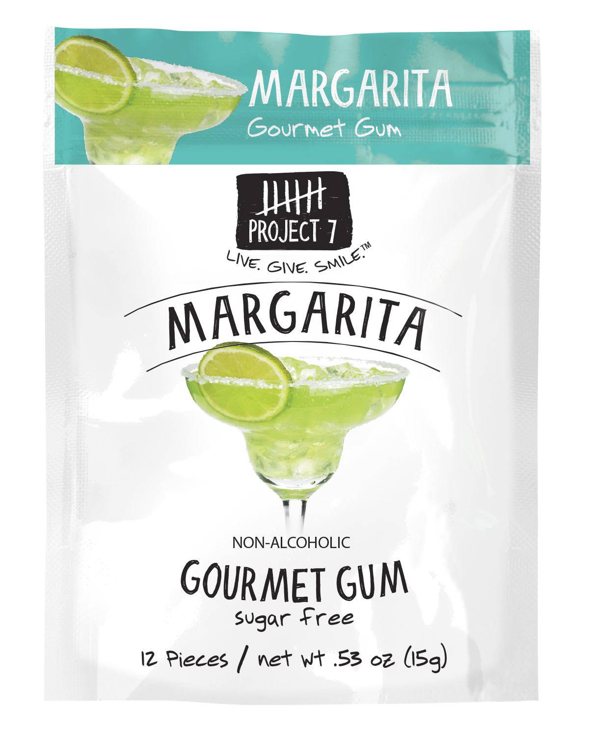 Project 7 Gourmet Gum Sugar Free Snackathon Foods Margarita 0.53 Ounce 