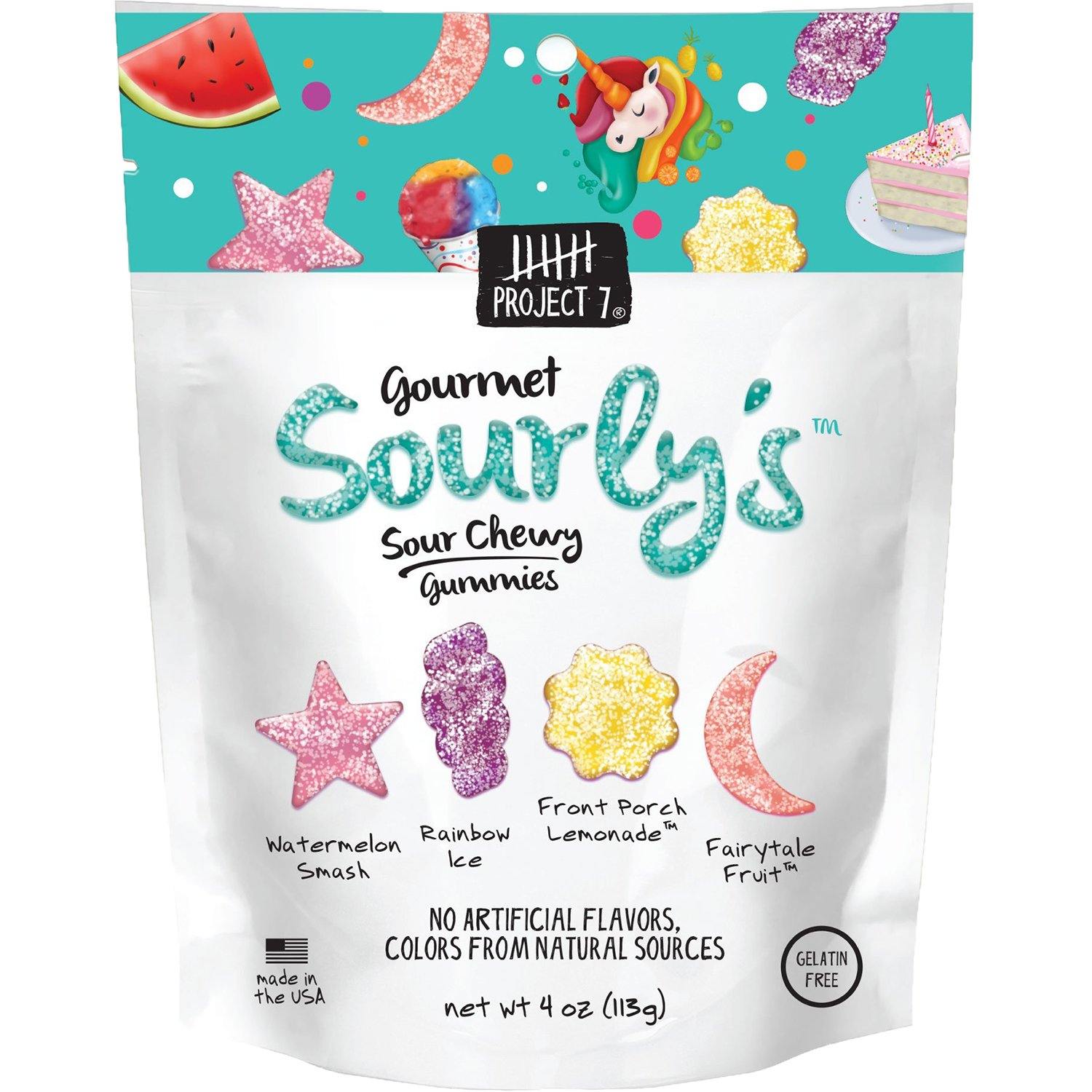 Project 7 Gourmet Gummies Project 7 Sourly's 4 Ounce 