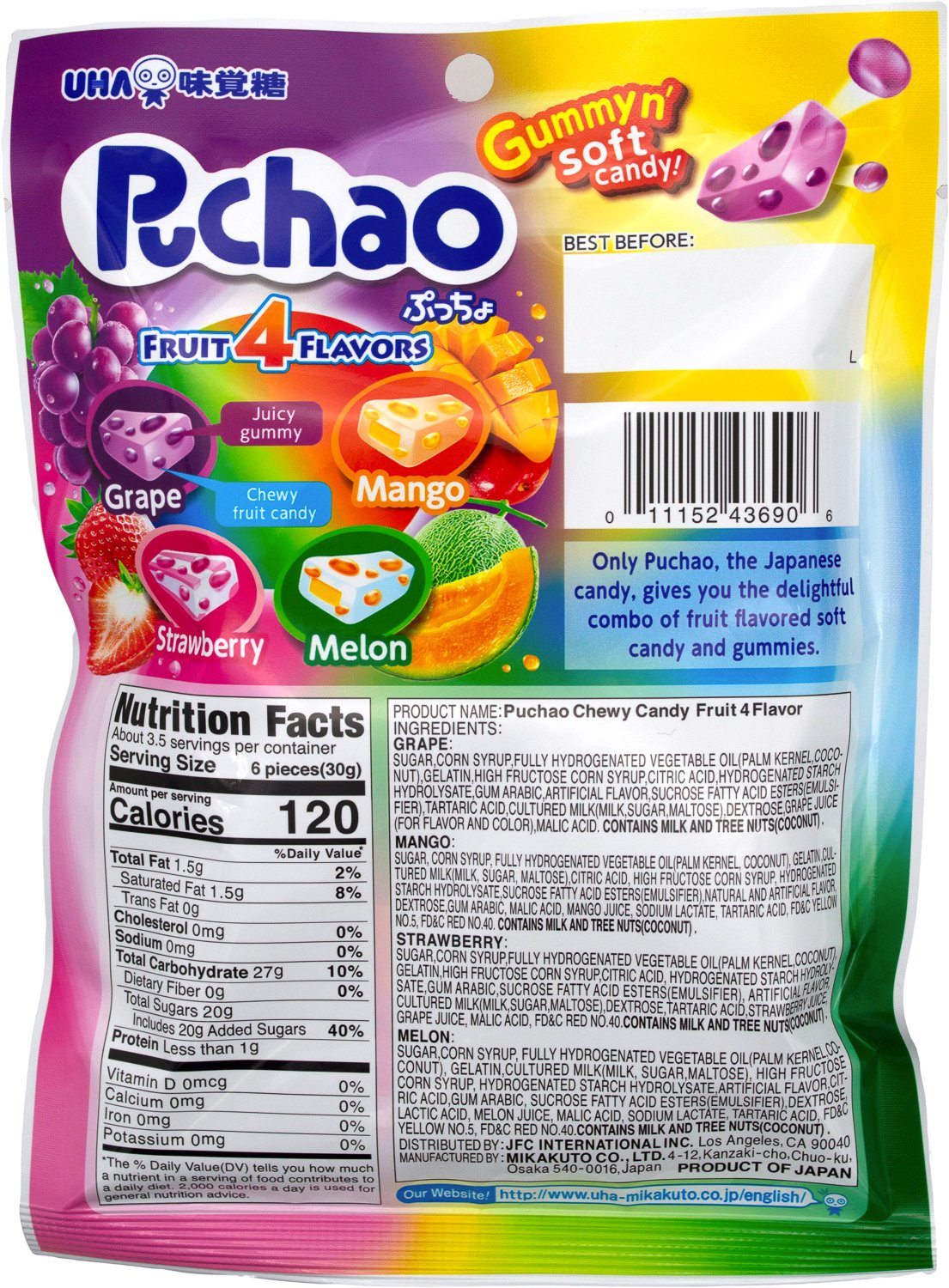 Puchao Gummy n' Soft Candy Puchao 