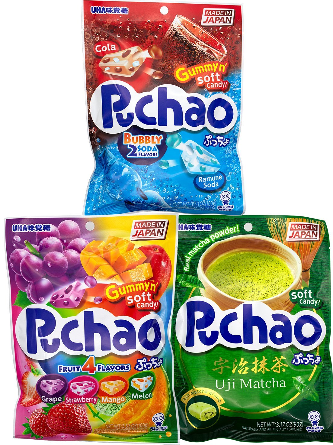 Puchao Gummy n' Soft Candy Puchao Variety 3 Count 