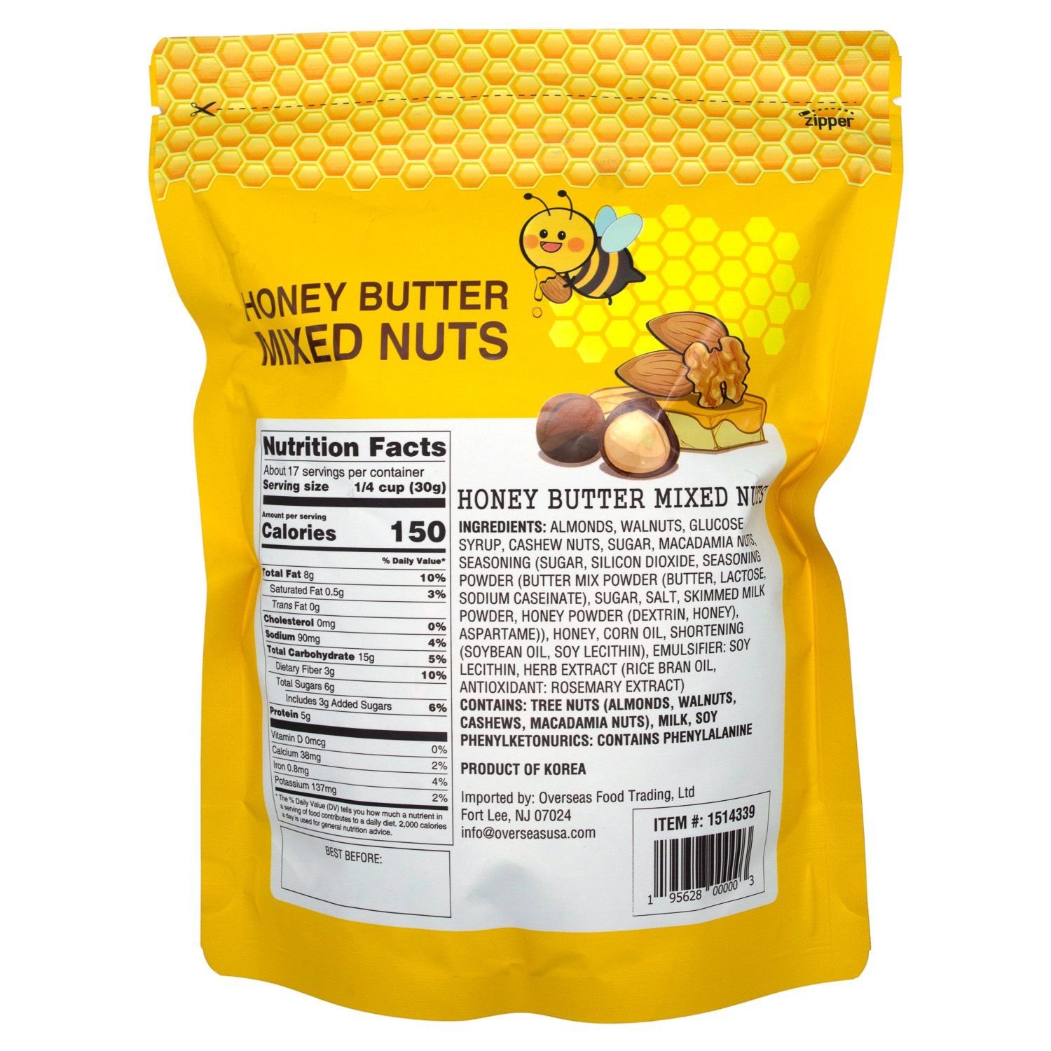 Savanna Orchards Gourmet Honey Roasted Nut Mix - Cashews, Almonds
