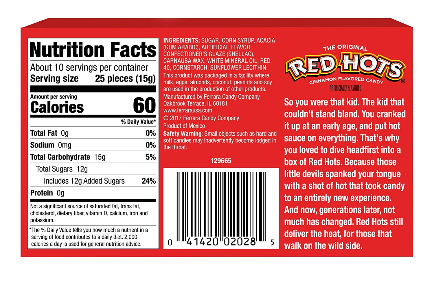Red Hots Cinnamon Candies Red Hots 