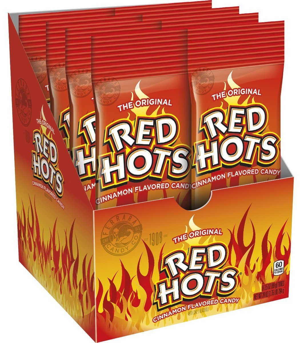 Red Hots Cinnamon Candies Red Hots Original 3.5 Oz-8 Count 