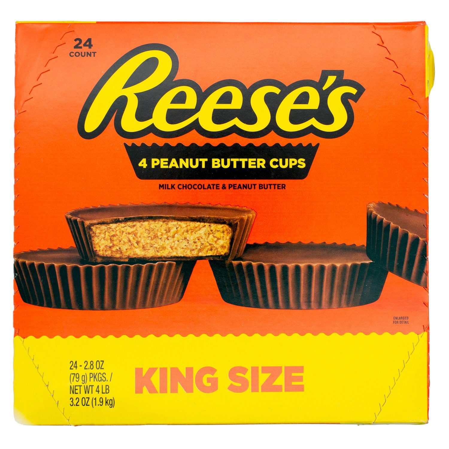 Reese's Cups Meltable Reese's King Size Peanut Butter 2.8 Oz-24 Count 