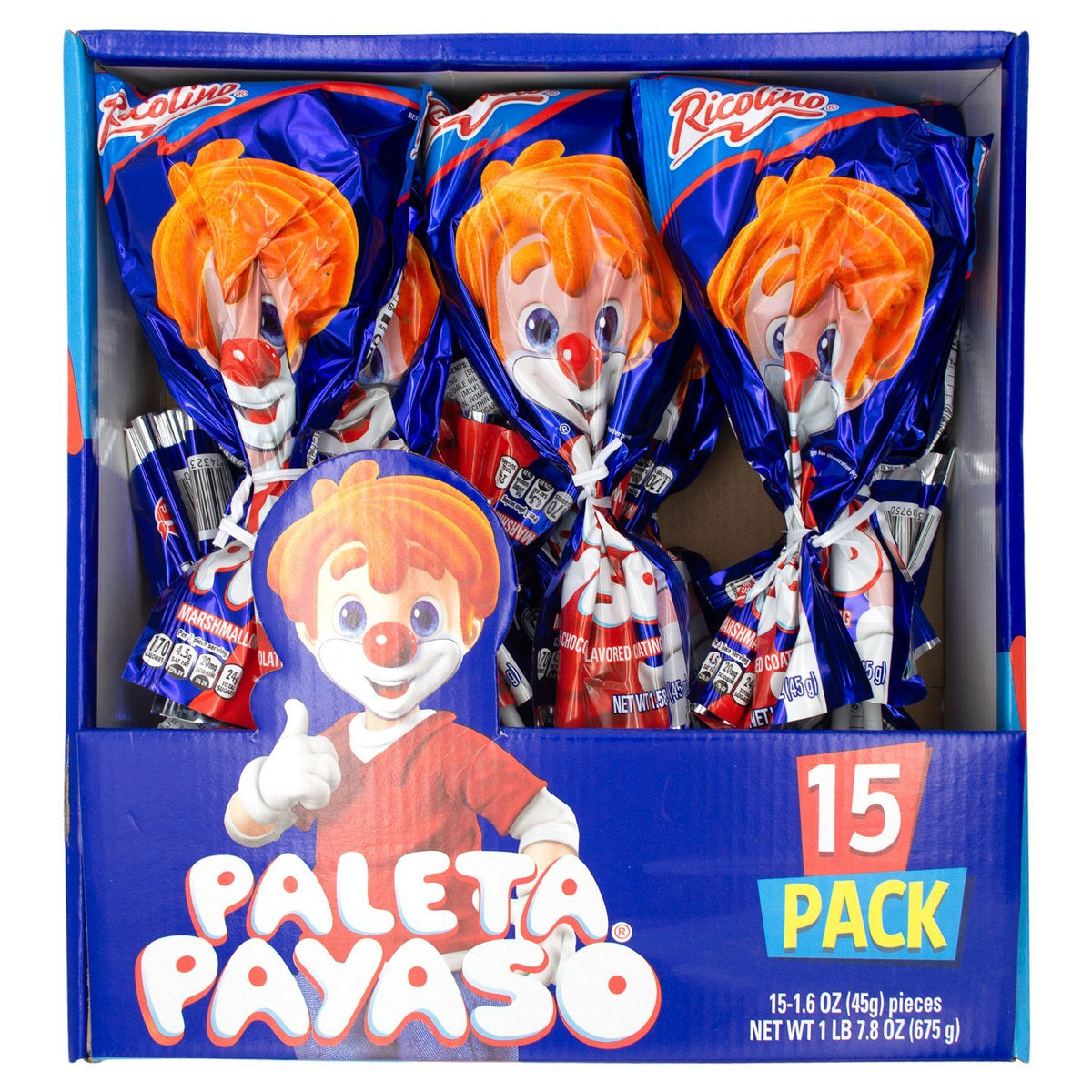Ricolino Paleta Payaso Marshmallow Lollipop — Snackathon Foods