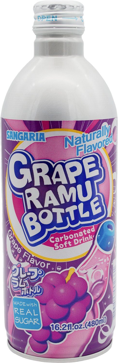 Sangaria Ramuné, Premium Carbonated Soft Drink Sangaria Grape 16.2 Fl Oz 