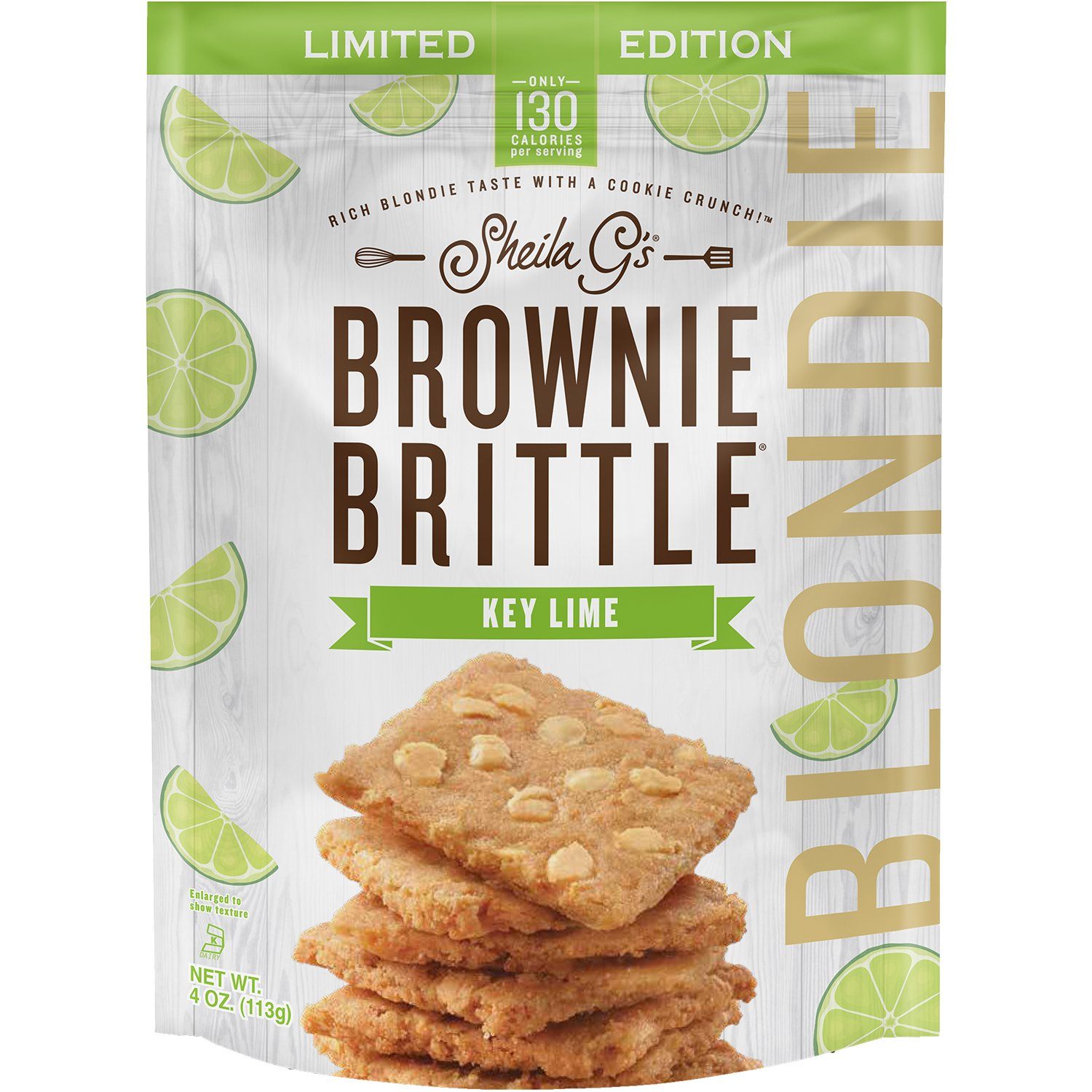 Sheila G's Brownie Brittle Meltable Sheila G's Key Lime Blondie 4 Ounce 