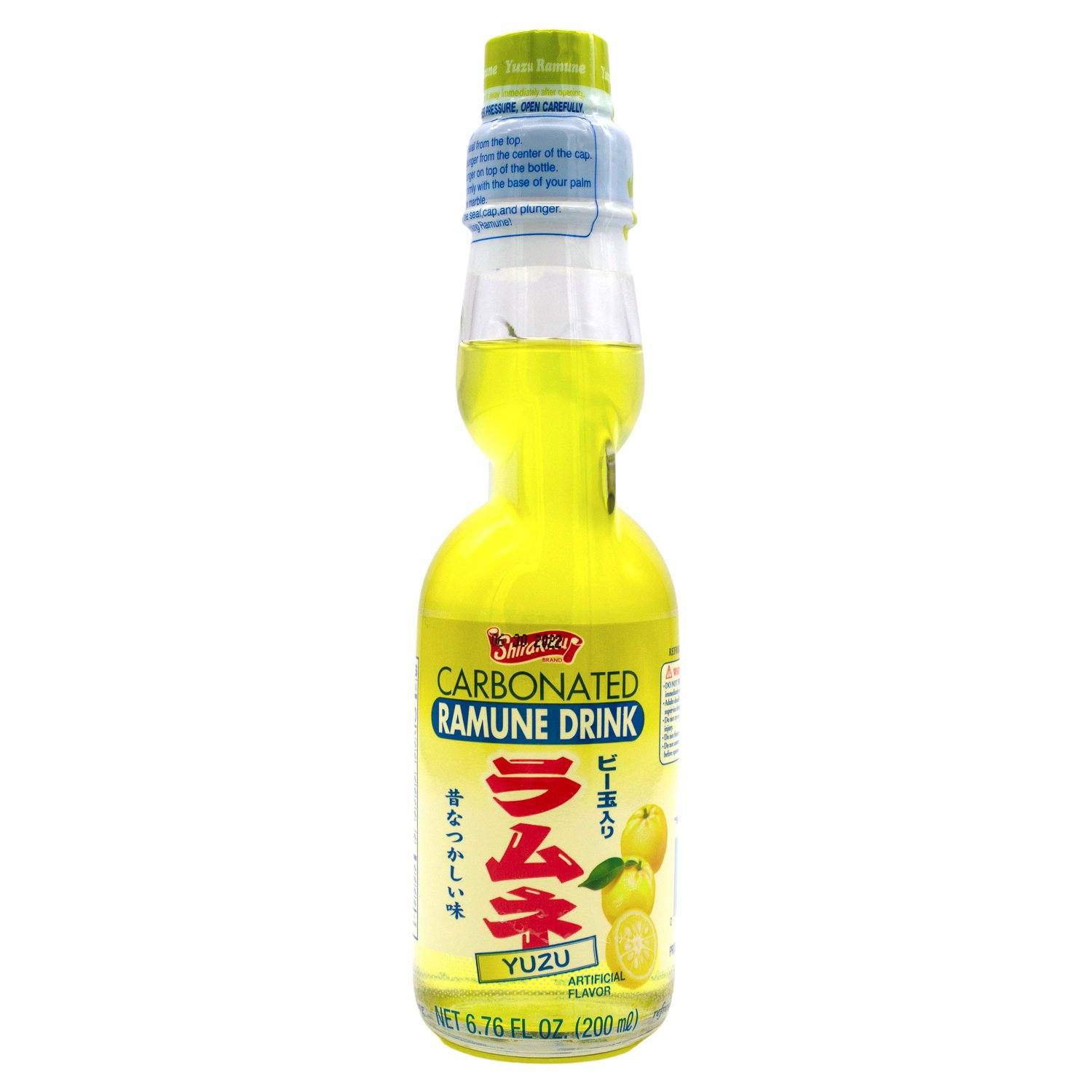 Shirakiku Ramuné, Premium Carbonated Soft Drink Shirakiku Yuzu 6.76 Fl Oz 