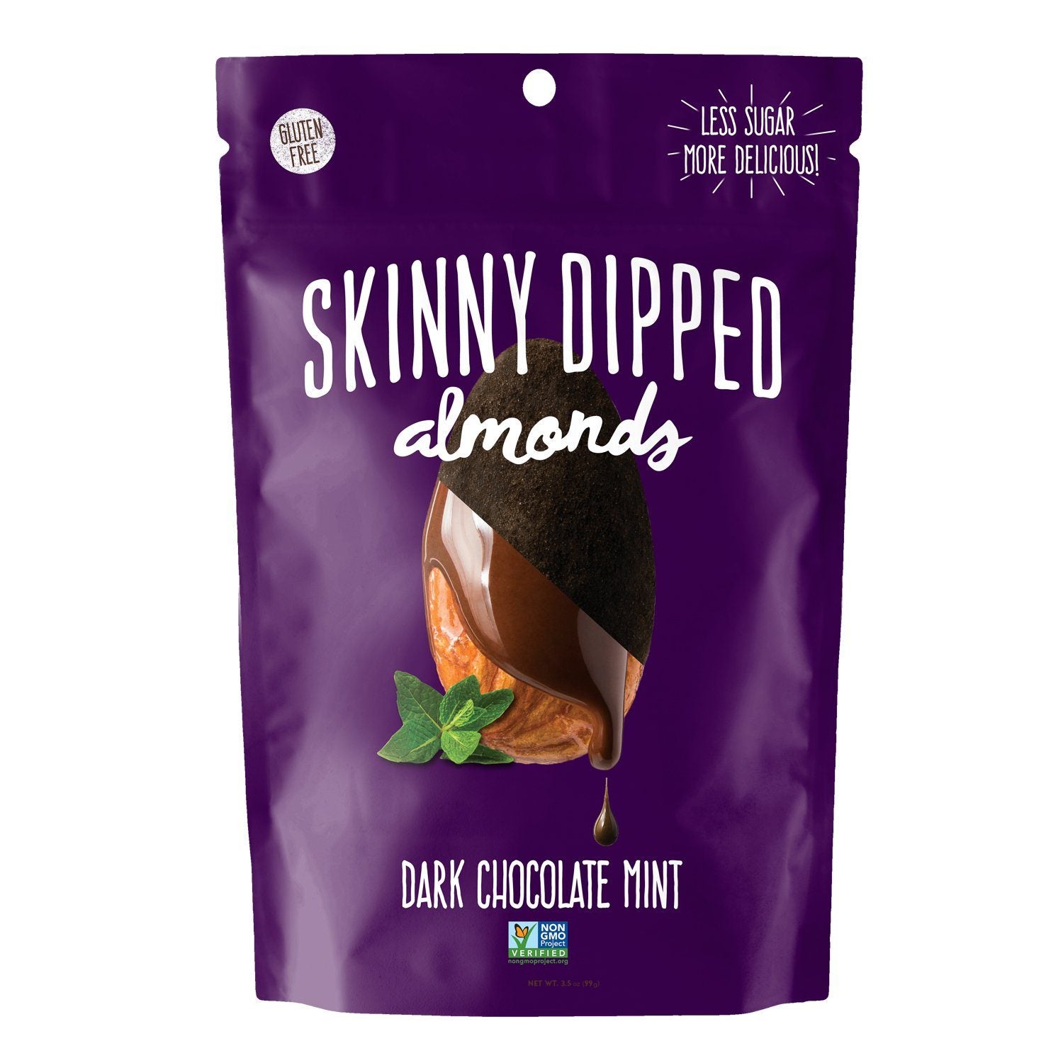 Skinny Dipped Nuts Covered Meltable Skinny Dipped Almonds - Dark Chocolate Mint 3.5 Ounce 