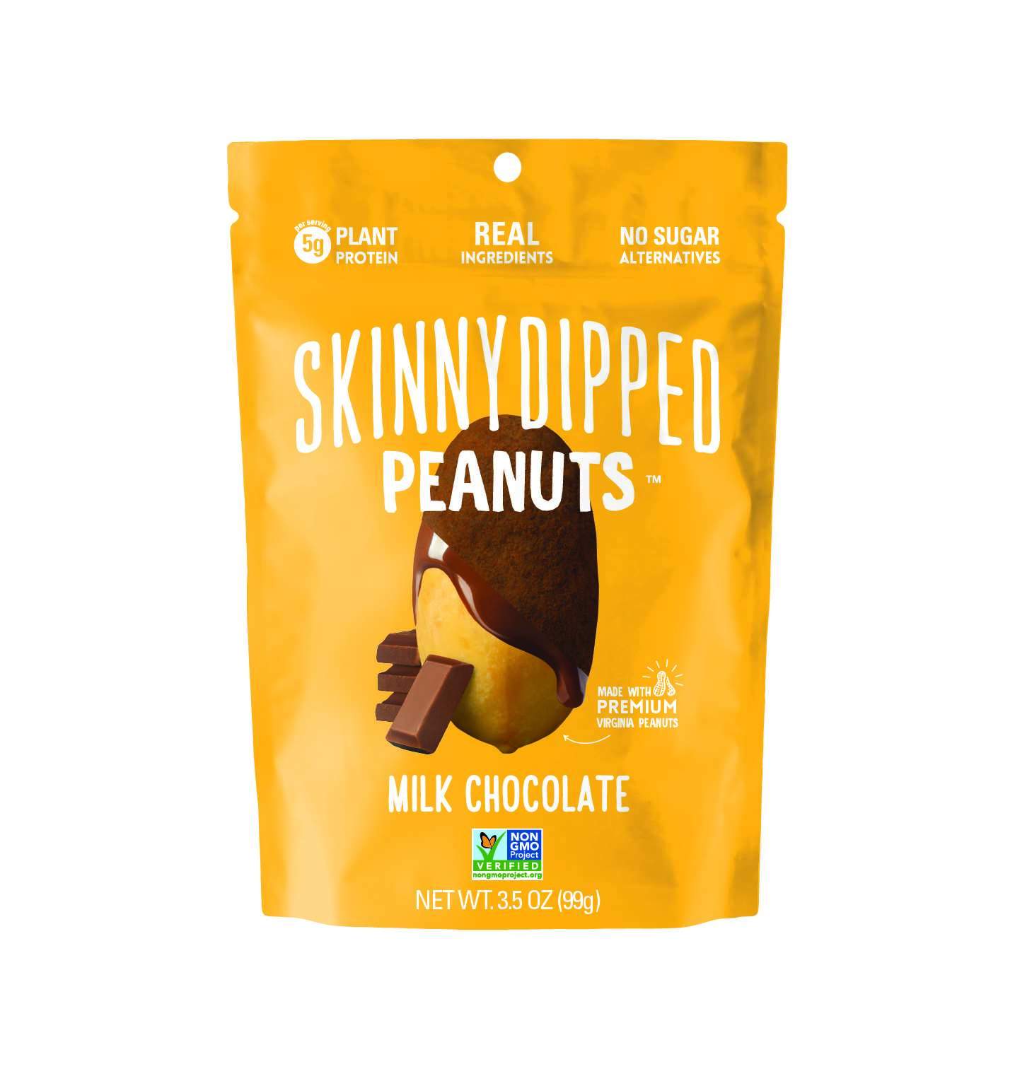 Skinny Dipped Nuts Covered Meltable Skinny Dipped Peanuts - Milk Chocolate 3.5 Ounce 