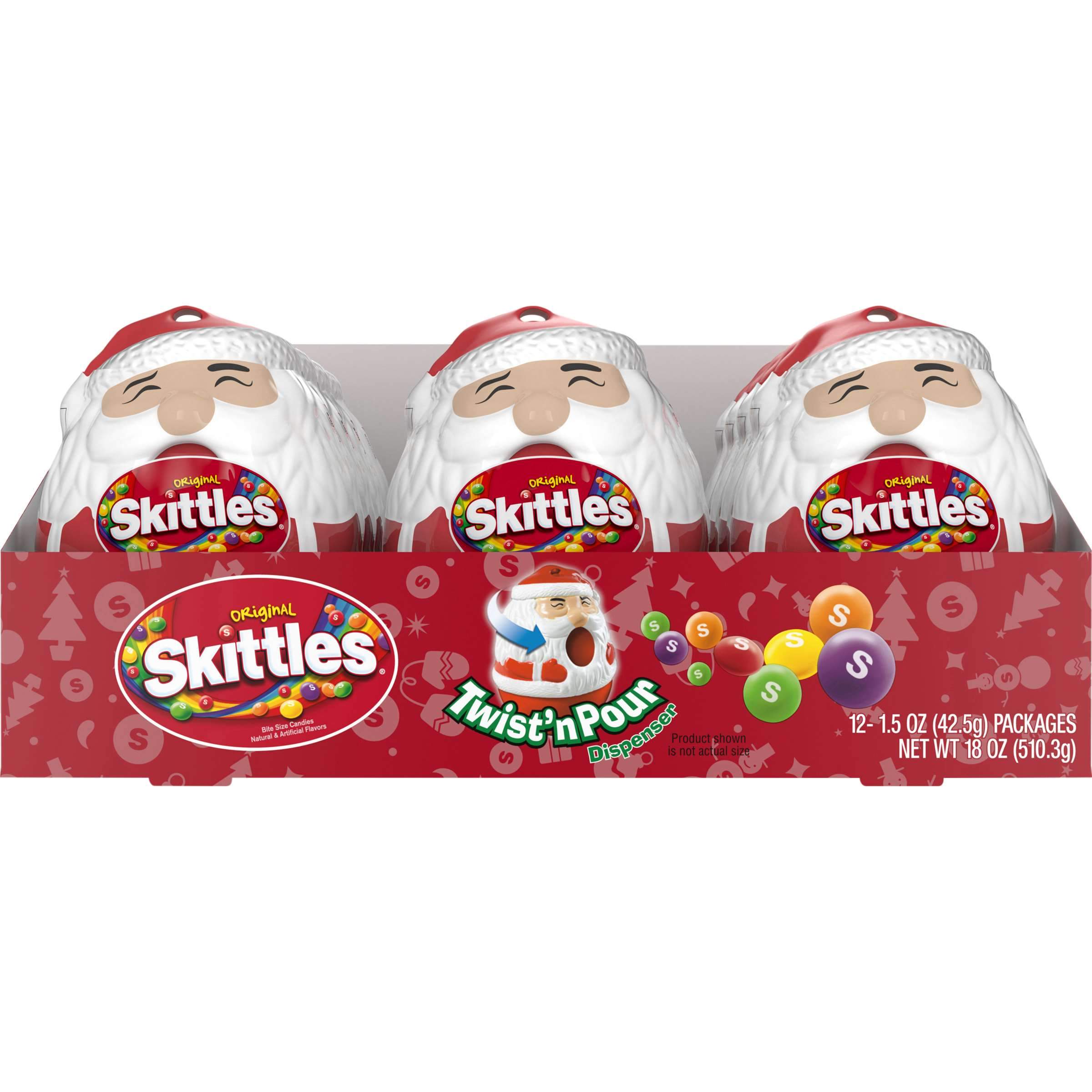 Skittle Holiday Skittles Twist & Pour - Original 1.5 Oz-12 Count 