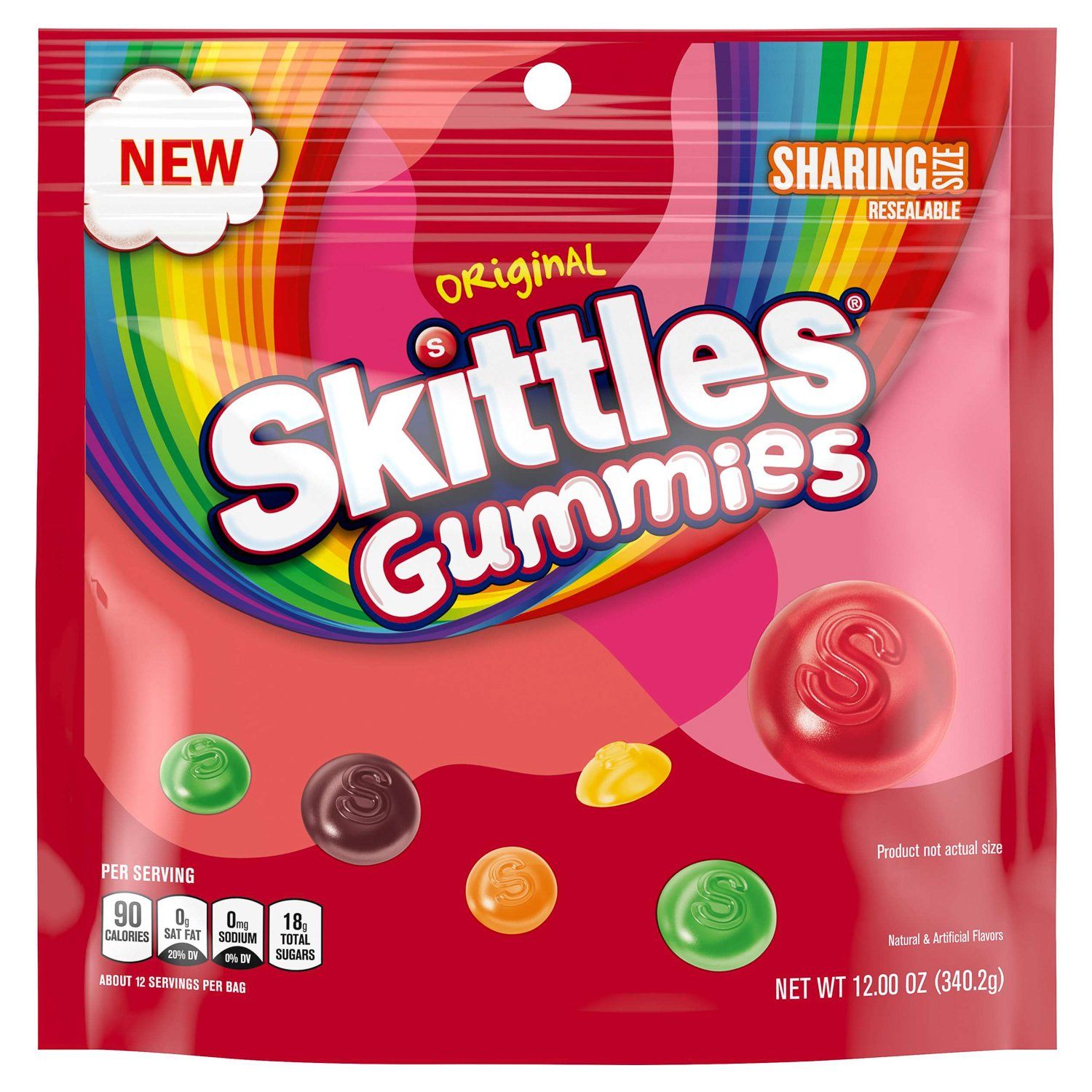 Skittles Gummies Meltable Skittles Original 12 Ounce 