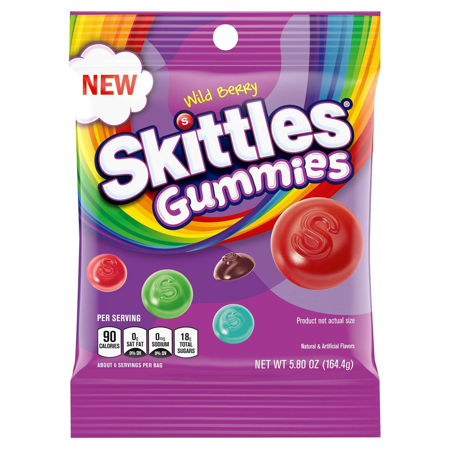 Skittles Gummies Meltable Skittles Wild Berry 5.8 Ounce 