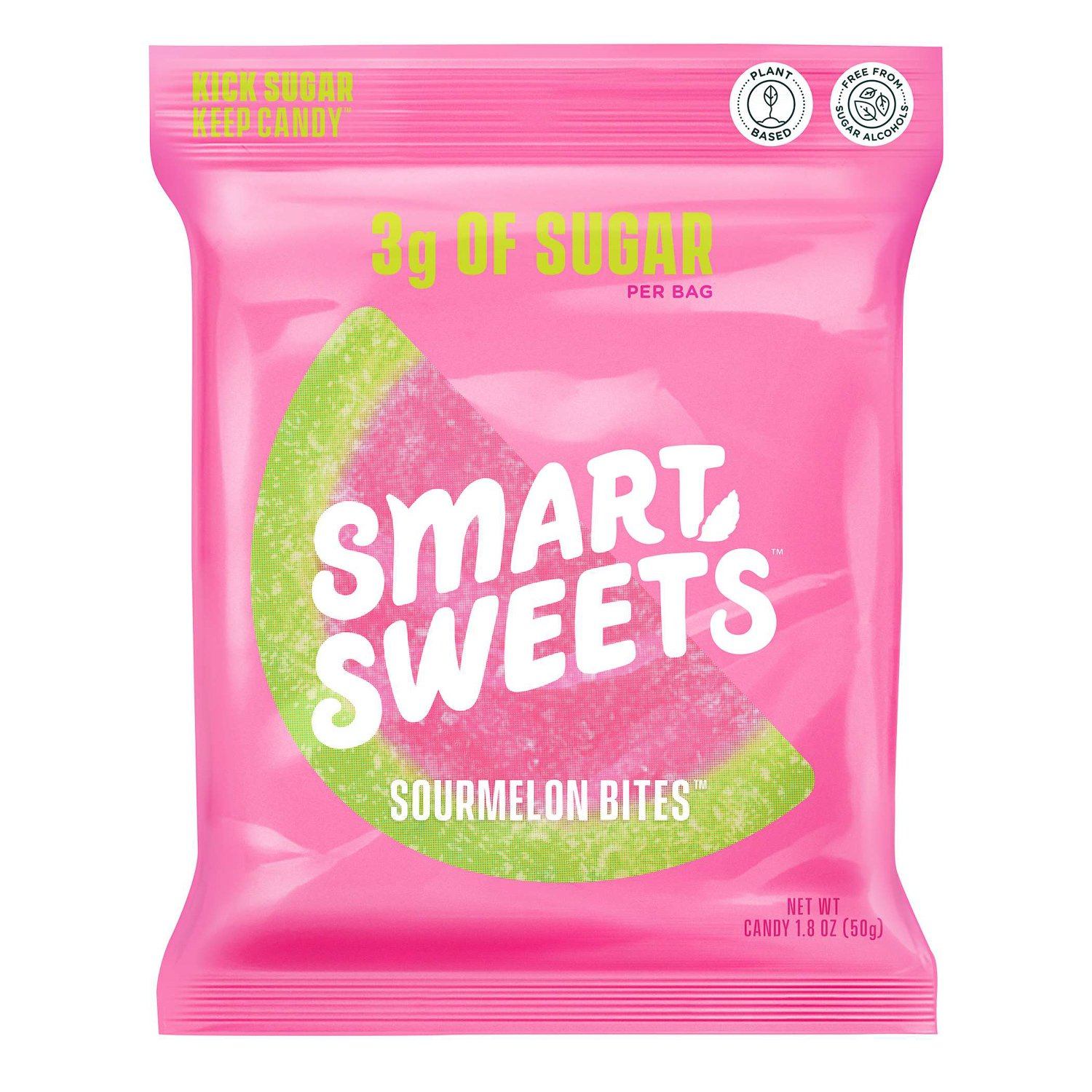 SmartSweets Gummy Candy Snackathon Foods Sour Melonbites 1.8 Ounce 