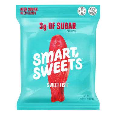 SmartSweets Gummy Candy Snackathon Foods Sweet Fish 1.8 Ounce 
