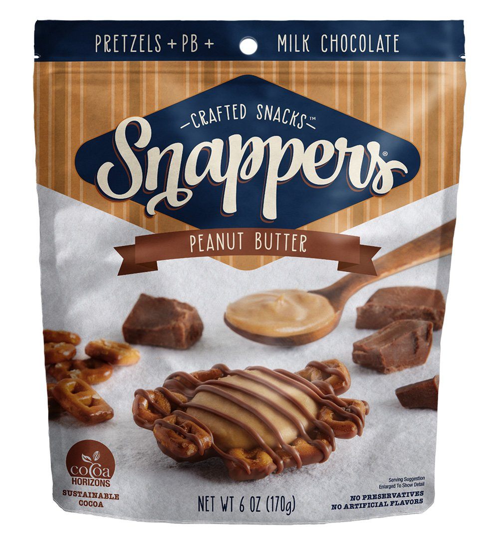 Snappers Chocolate Pretzels Meltable Snappers Peanut Butter 6 Ounce 