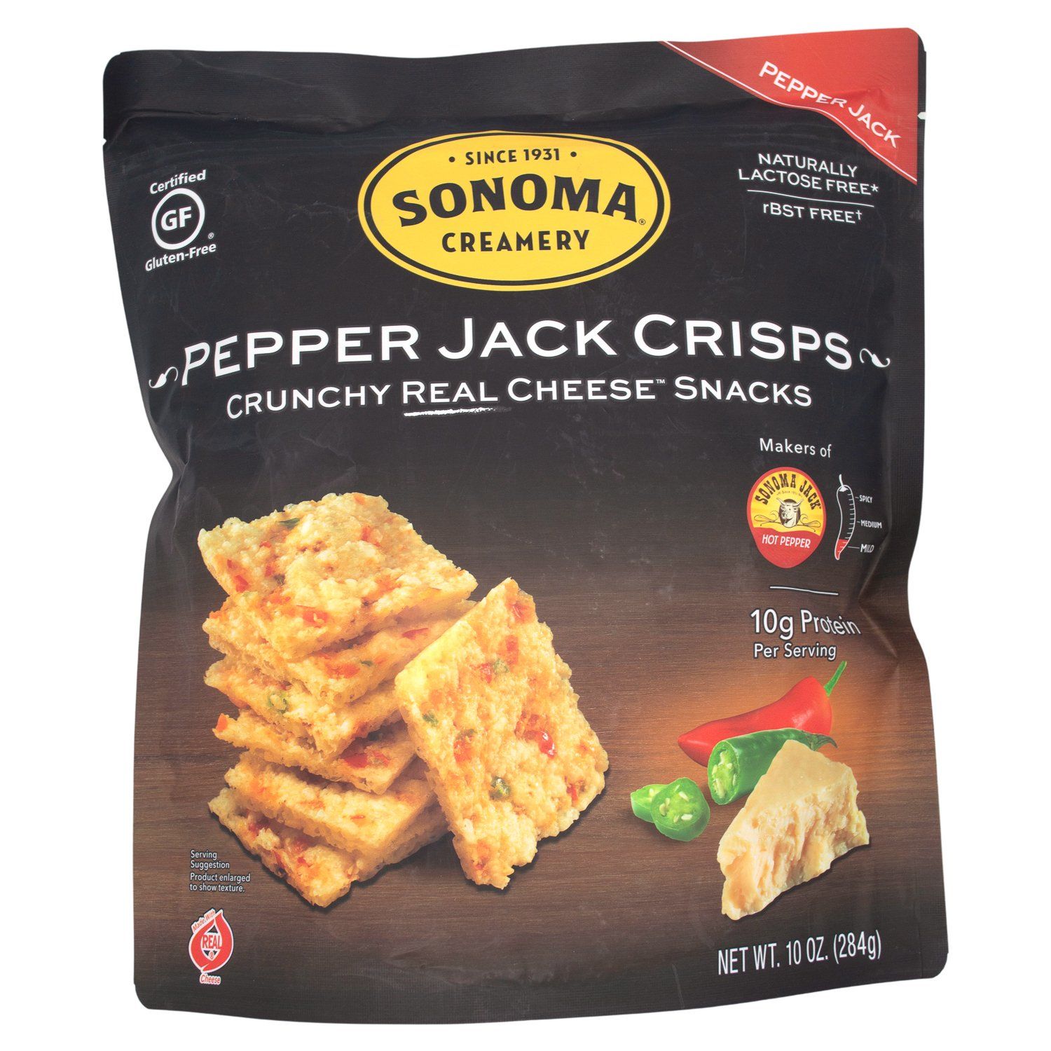 Sonoma Creamery Cheese Crisps Sonoma Creamery Pepper Jack 10 Ounce 