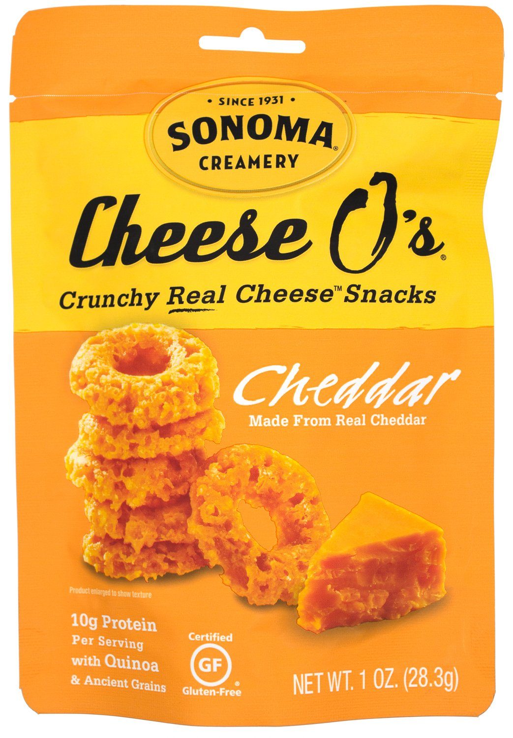 Sonoma Creamery Cheese O's Snacks Sonoma Creamery Cheddar 1 Ounce 