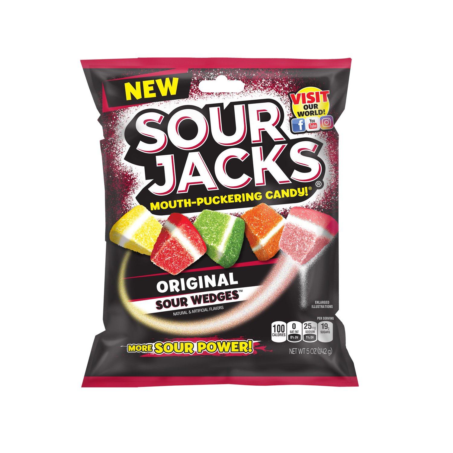 Sour Jack Mouth-Pluckering Candy Sour Jack Original 5 Ounce 