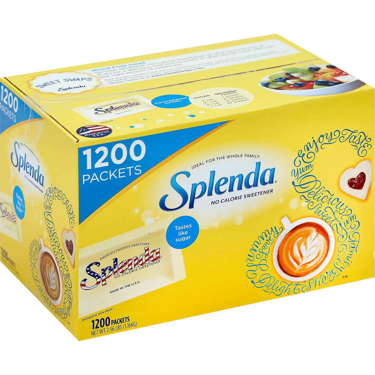 Splenda No Calorie Sweetener Splenda Packets 1200 Count 