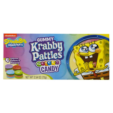 SpongeBob SquarePants Gummy Krabby Patties Candies Frankford Candy Colors Theater Box - 2.54 Ounce 