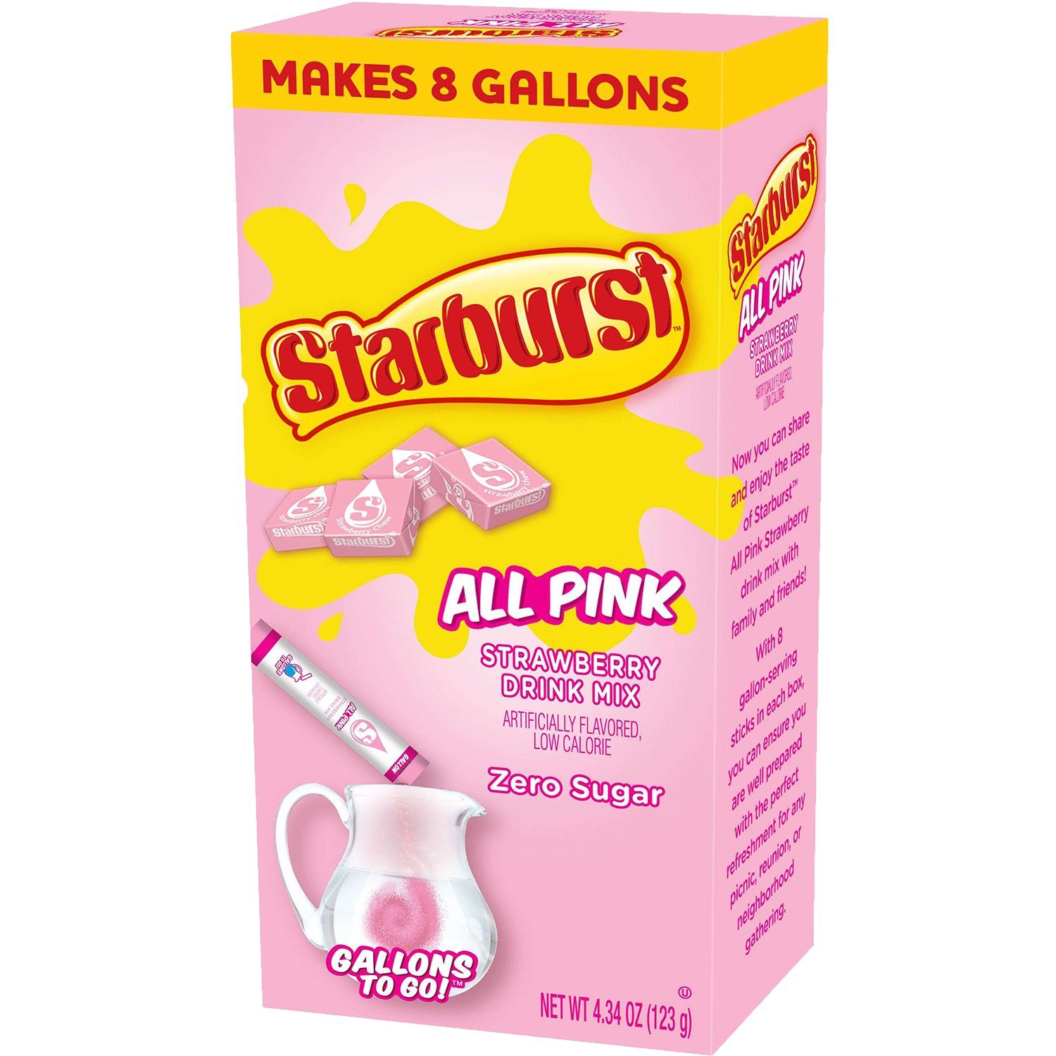 Starburst Singles to Go Drink Mix Starburst Strawberry 8 Sticks (makes 8 Gallons) 