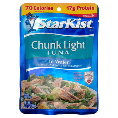 StarKist Tuna Pouches StarKist Classic Chunk Light in Water 2.6 Ounce 