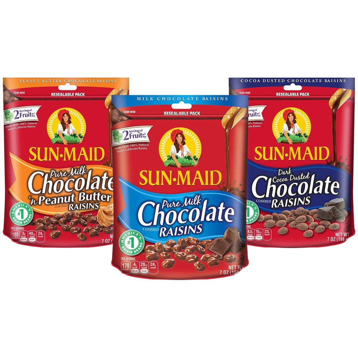 Sun-Maid Pure Milk Chocolate Raisins — Snackathon Foods