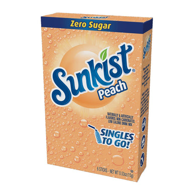 Sunkist Singles to Go Drink Mix Sunkist Peach 6 Sticks 