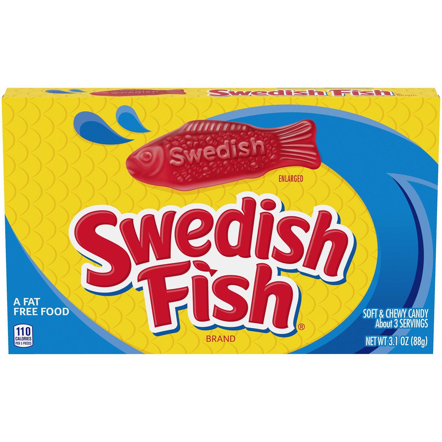 Swedish Fish Soft & Chewy Candy Swedish Fish Original Theater Box - 3.1 Ounce 