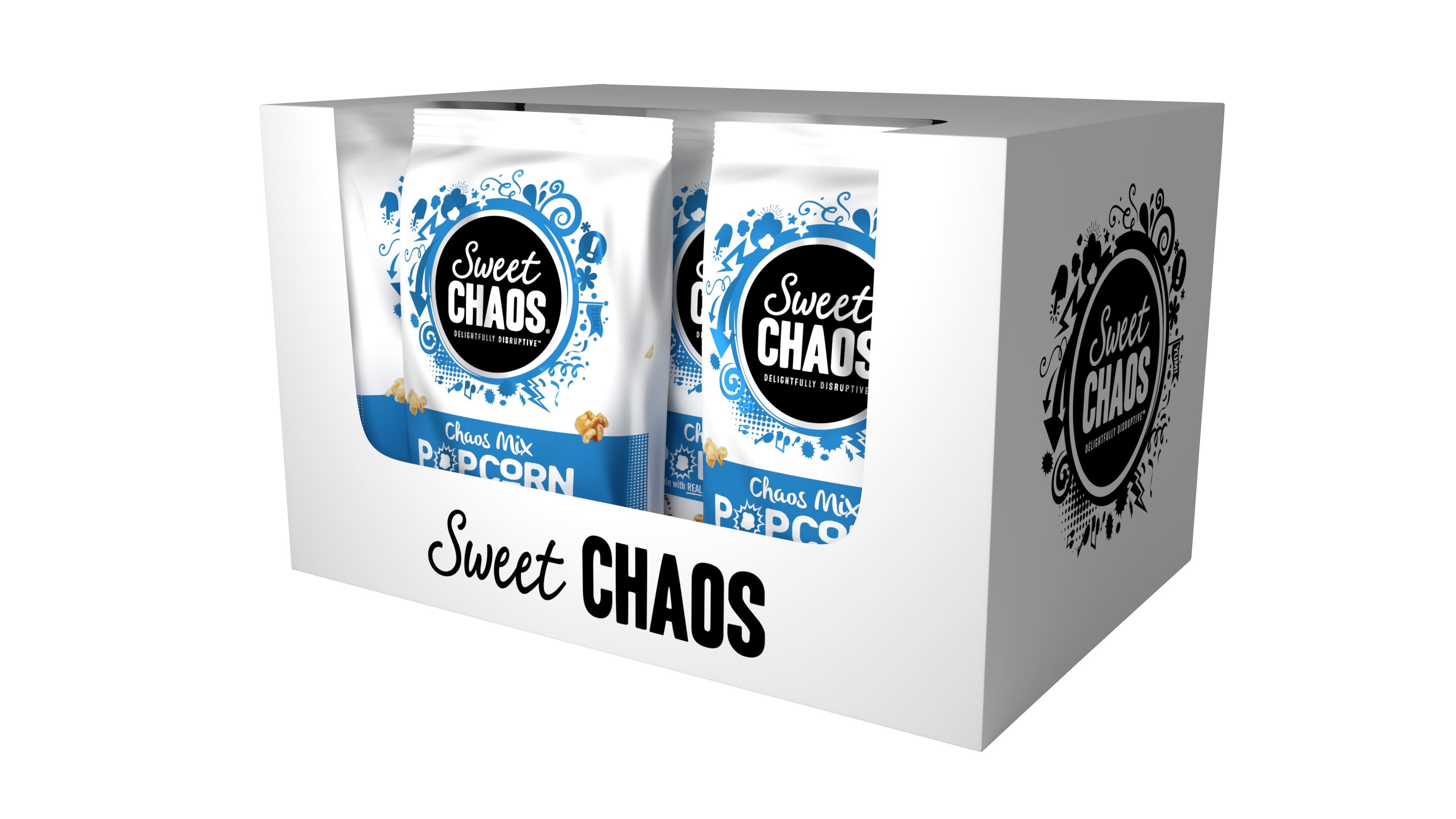 Sweet Chaos Drizzled Popcorns Sweet Chaos Chaos Mix 7.05 Oz-12 Count 