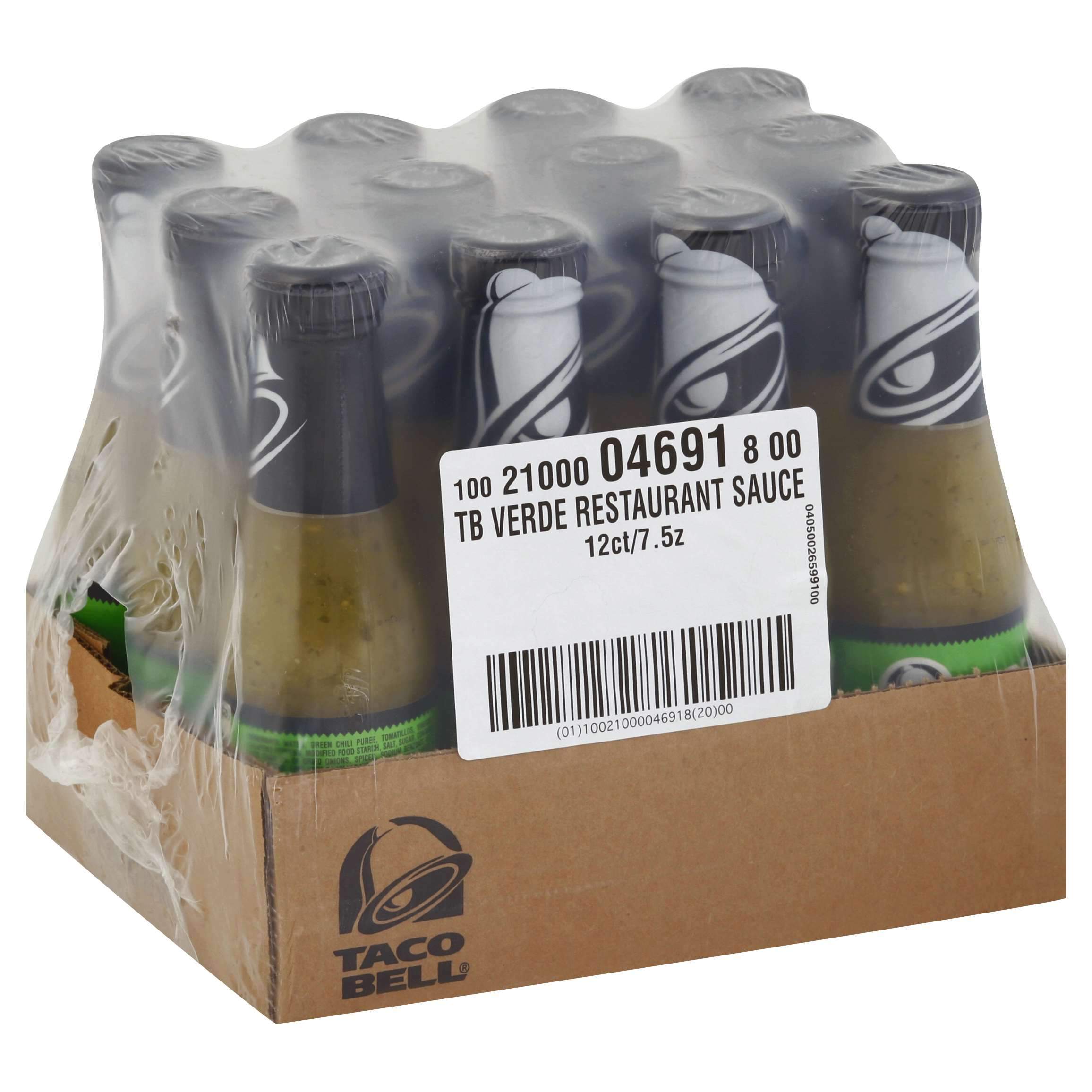 Taco Bell Sauce Taco Bell Verde Salsa 7.5 Oz-12 Count 