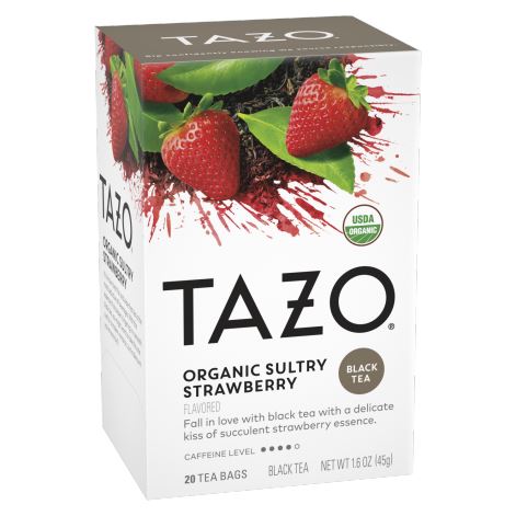 Tazo Tea Bags Tazo Organic Sultry Strawberry 20 Tea Bags 