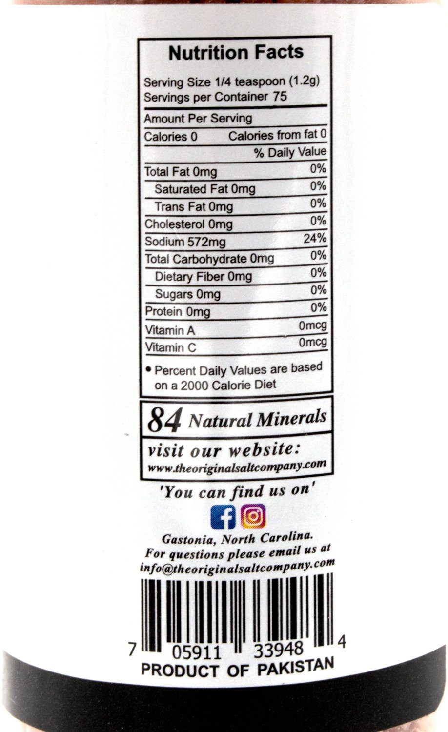 Original Salt The Original Salt Company Himalayan Salt — Snackathon Foods