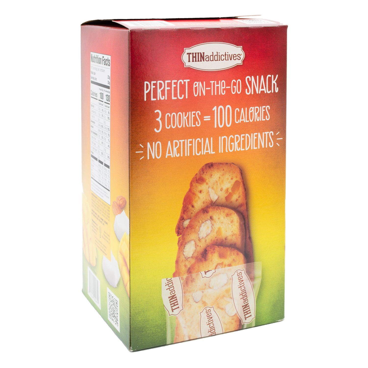 THINaddictives Almond Thin Cookies Nonni's Mango Coconut 75 Cookies 