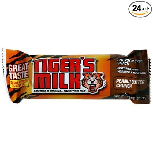 Tiger's Milk Nutrition Bar Tiger's Milk Peanut Butter Crunch 1.23 Oz-24 Count 