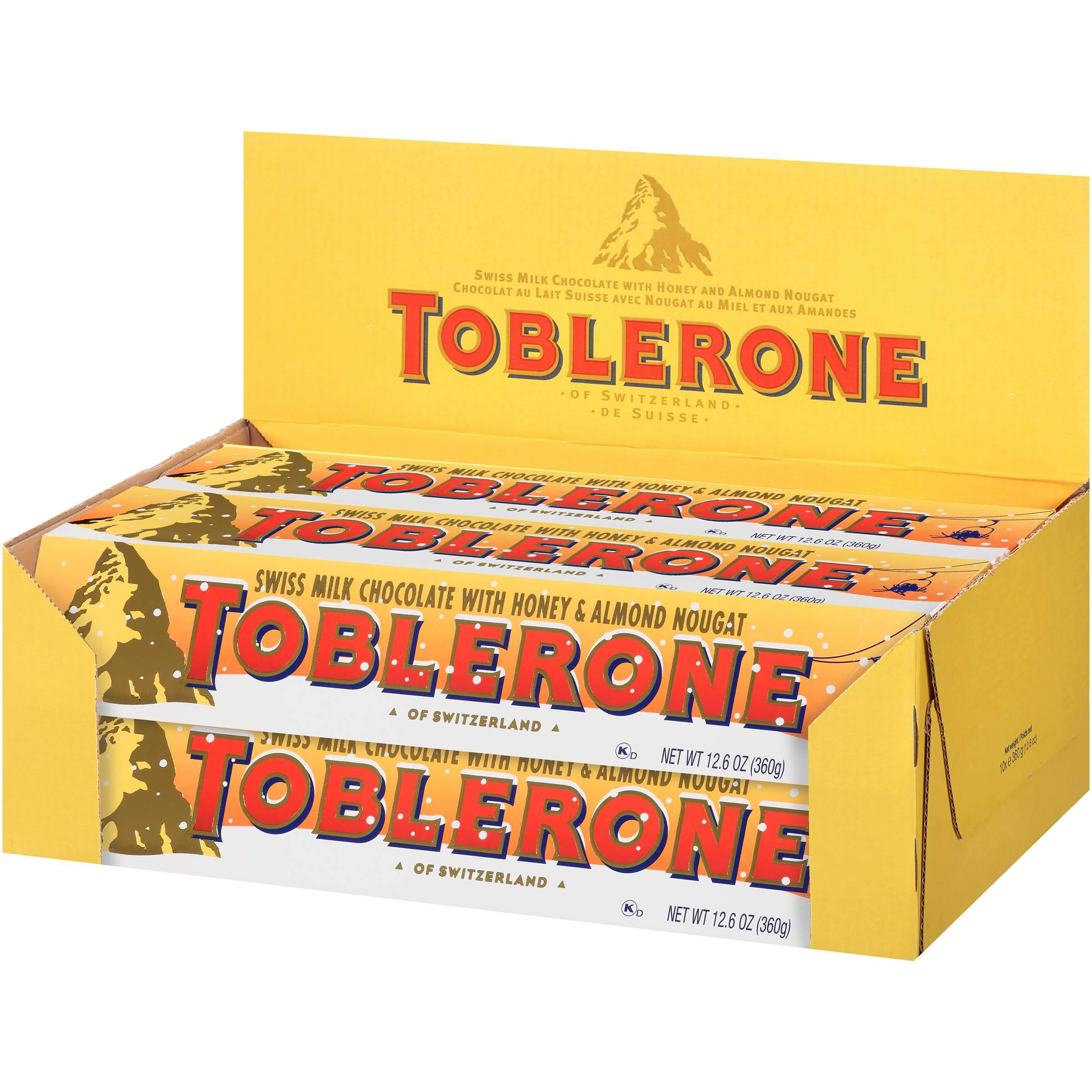 Toblerone Swiss Chocolate with Honey & Almond Nougat Meltable Toblerone 