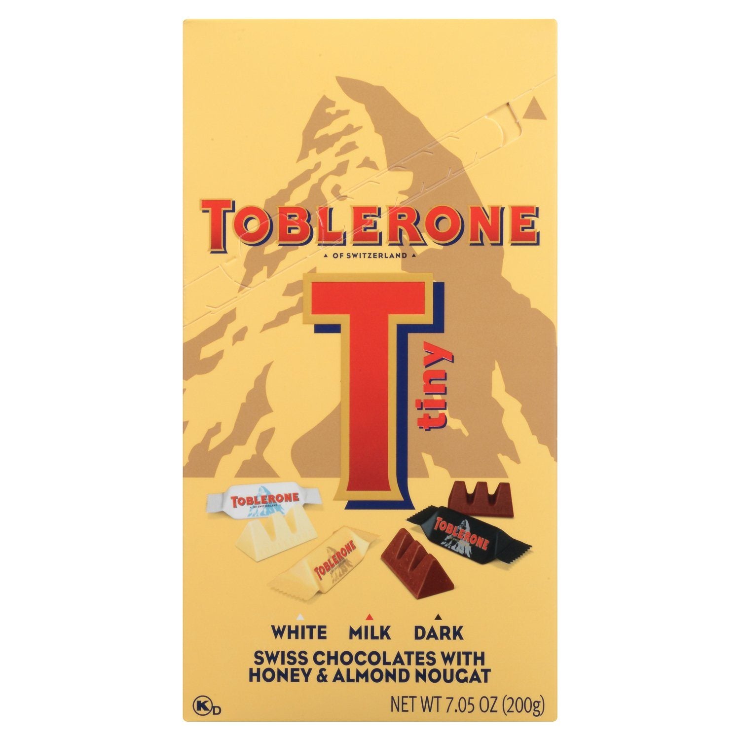 Toblerone Tiny Swiss Chocolate Gift Set, Dark Chocolate, Milk Chocolate  Candy Bars with Honey & Almond Nougat, 7.05 oz (25 Pieces)