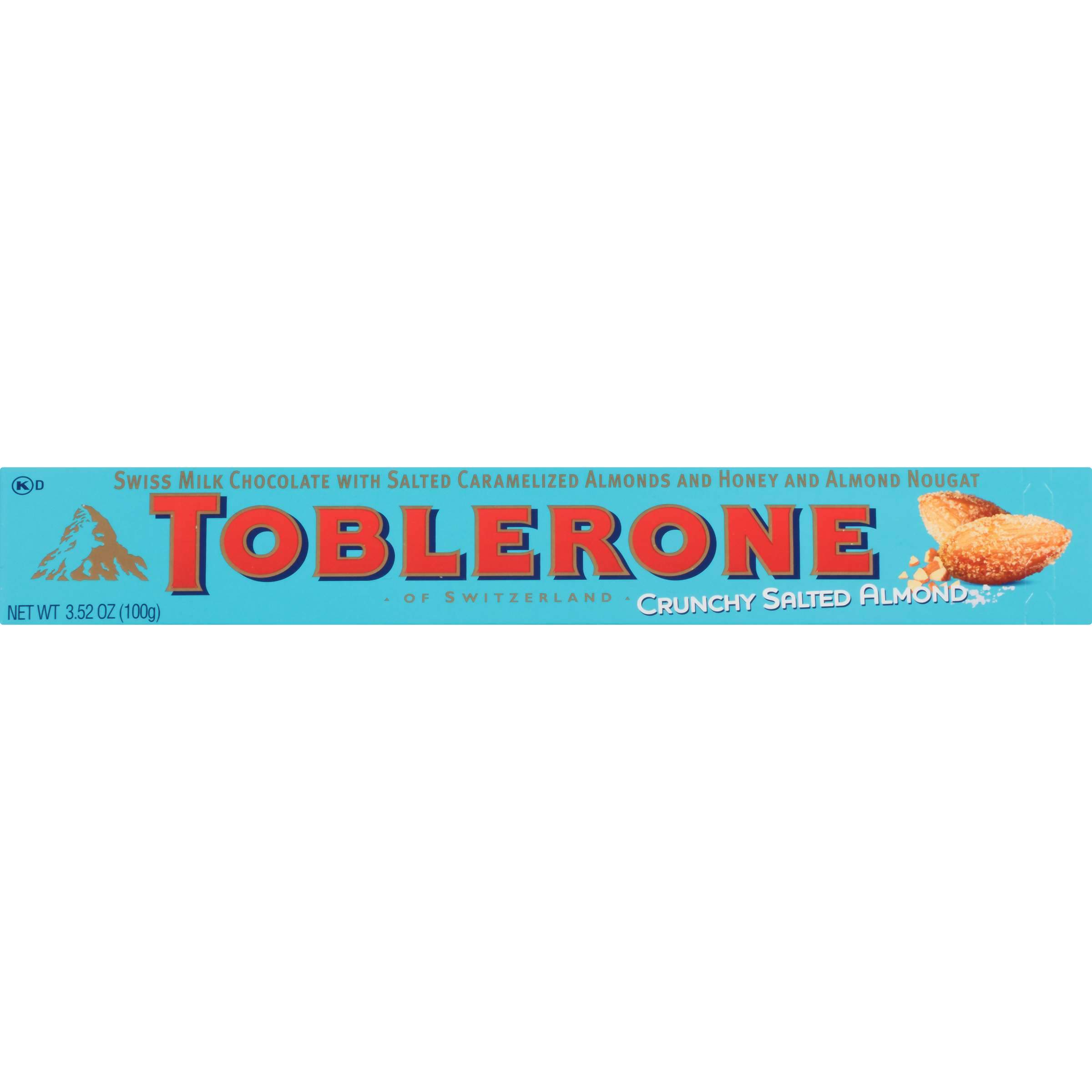Toblerone Swiss Chocolate with Honey & Almond Nougat Meltable Toblerone Crunchy Salted Almond 3.52 Ounce 
