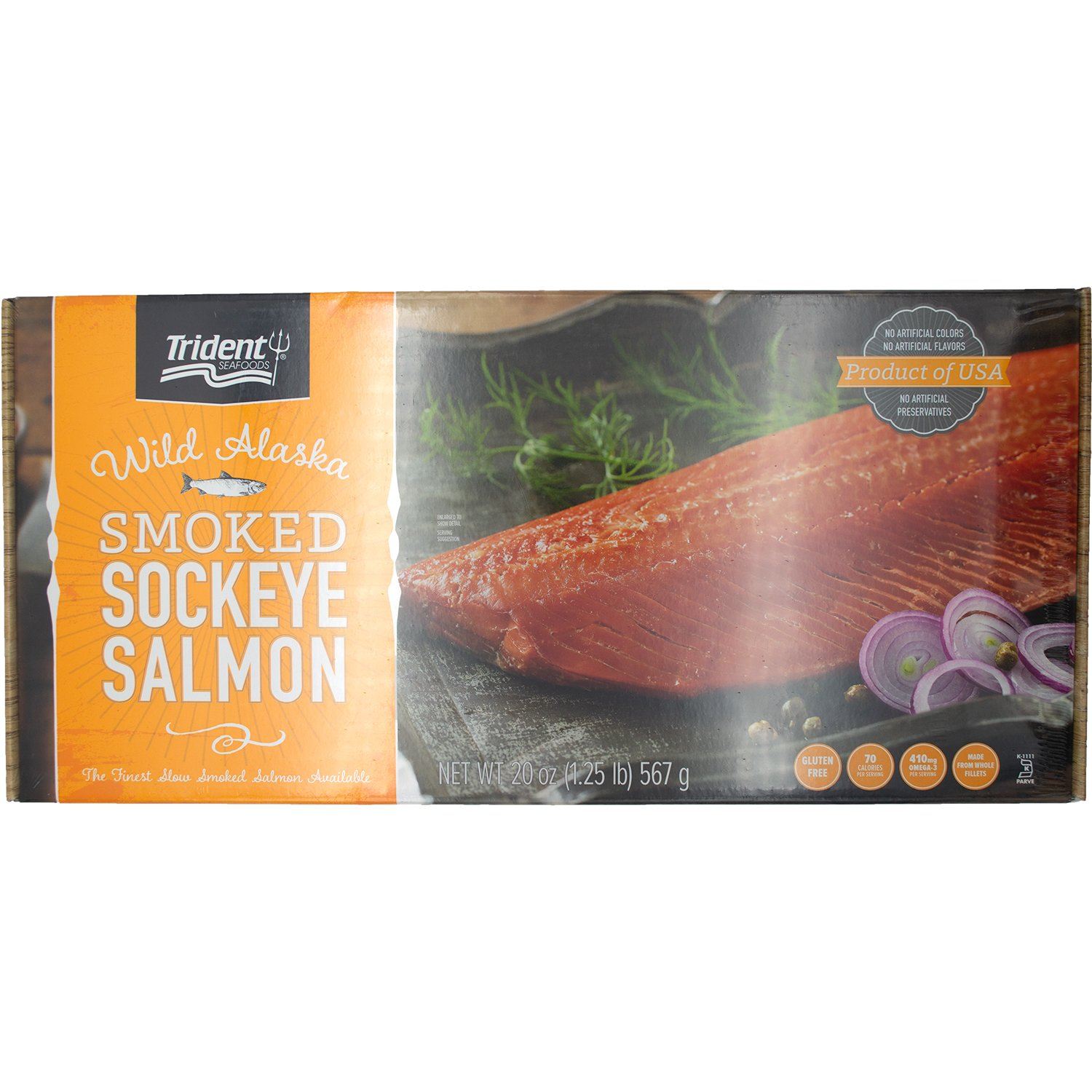 Trident Seafoods Wild Alaska Smoked Sockeye Salmon Trident Seafoods 20 Ounce 