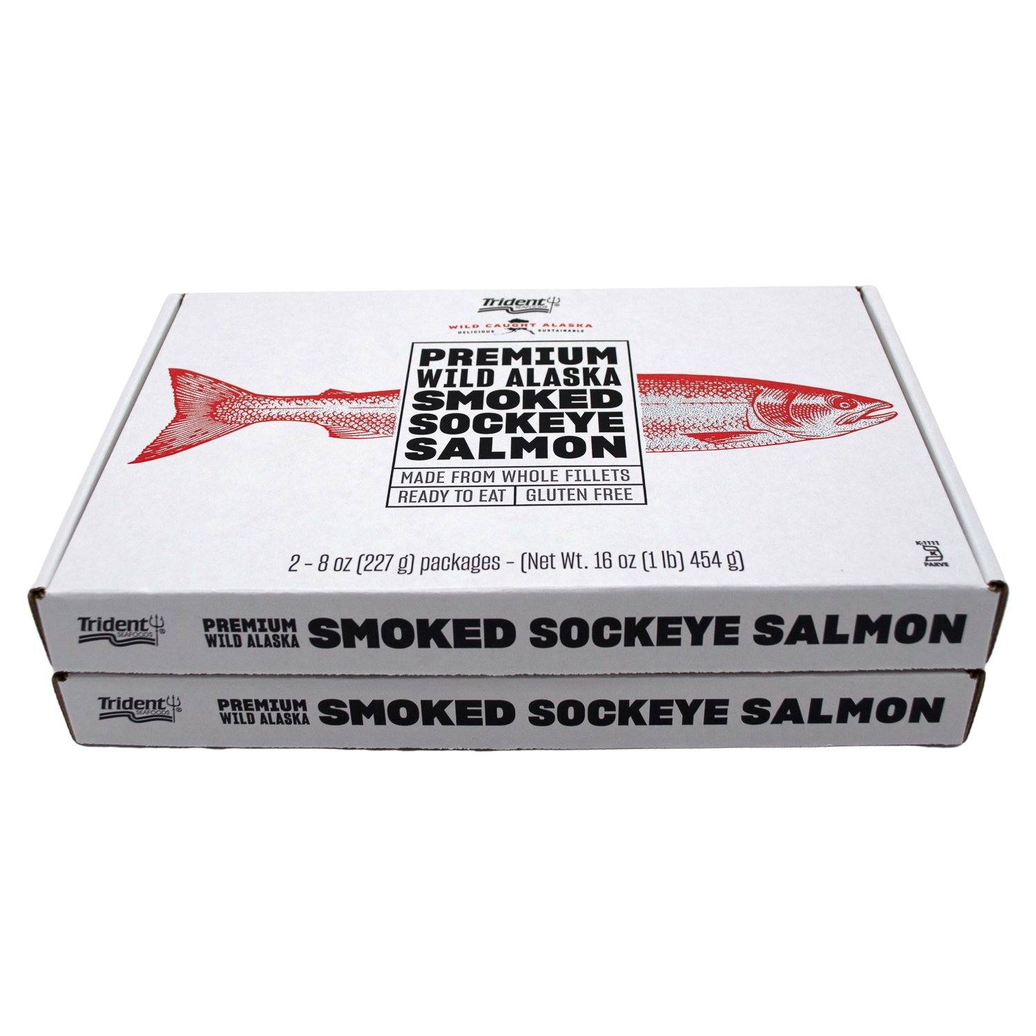 Trident Seafoods Wild Alaska Smoked Sockeye Salmon Trident Seafoods 8 Oz-2 Count 