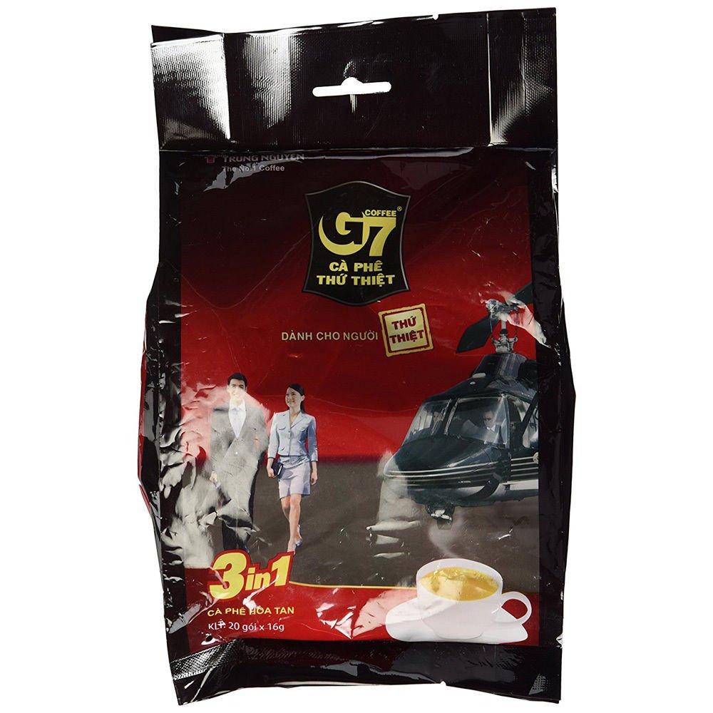 Trung Nguyen G7 3 in 1 Instant Vietnamese Coffee Mix Trung Nguyen Orignal 20 Packets 