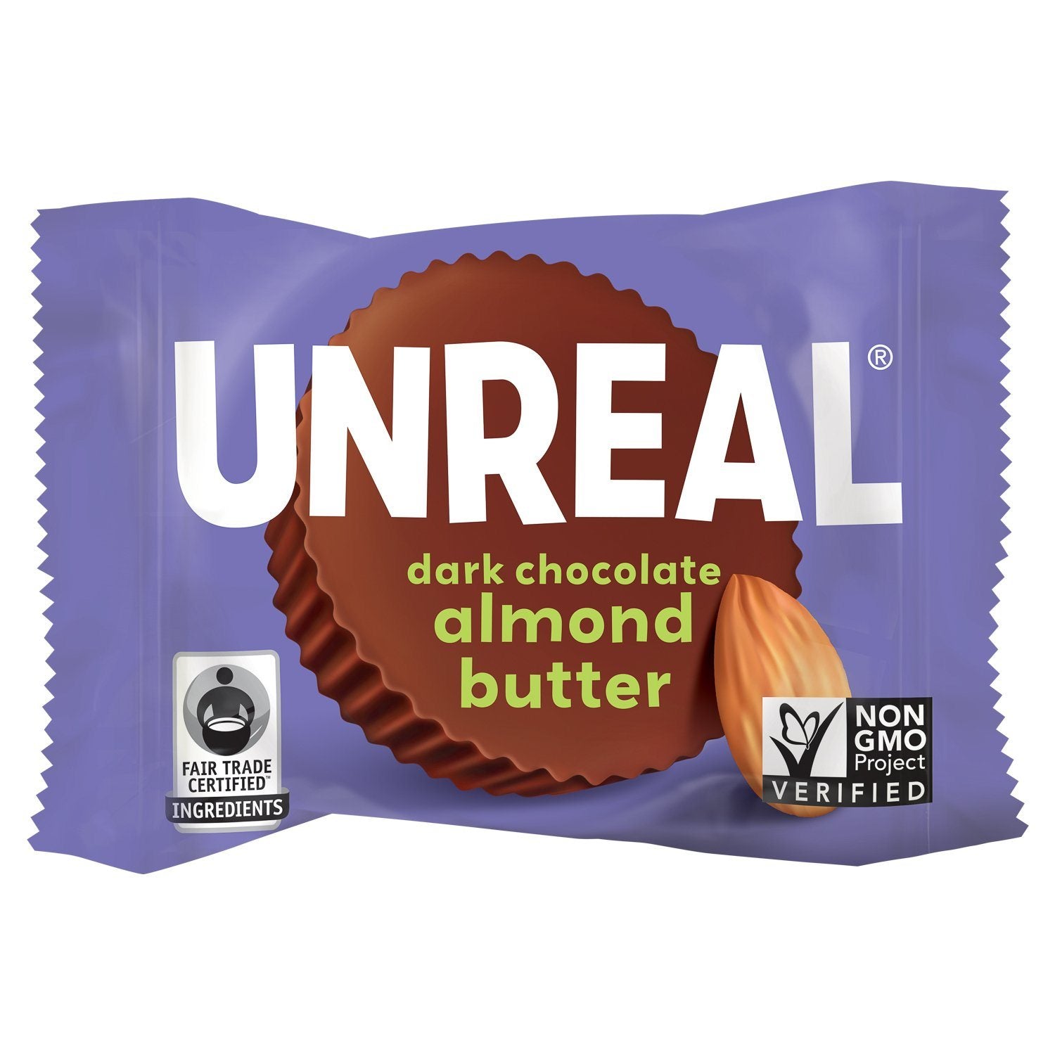 UNREAL Dark Chocolate Butter Cups Meltable UNREAL Almond Butter 0.5 Ounce 