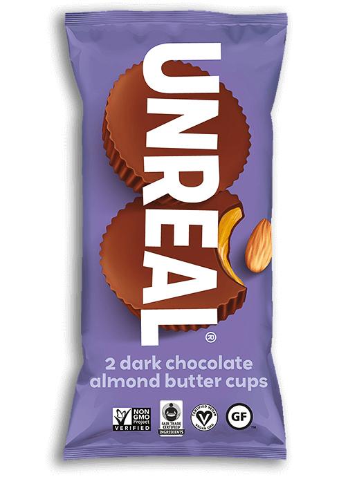UNREAL Dark Chocolate Butter Cups Meltable UNREAL Almond Butter 1.1 Ounce 