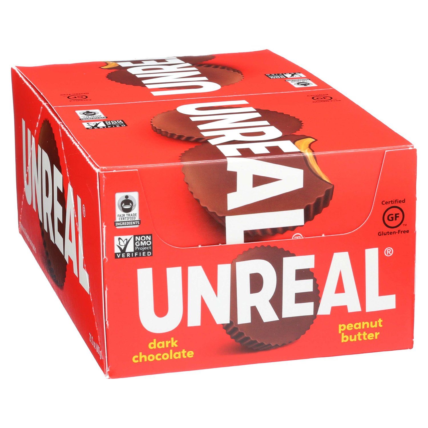 UNREAL Dark Chocolate Butter Cups Meltable UNREAL Peanut Butter 0.5 Oz-40 Count 